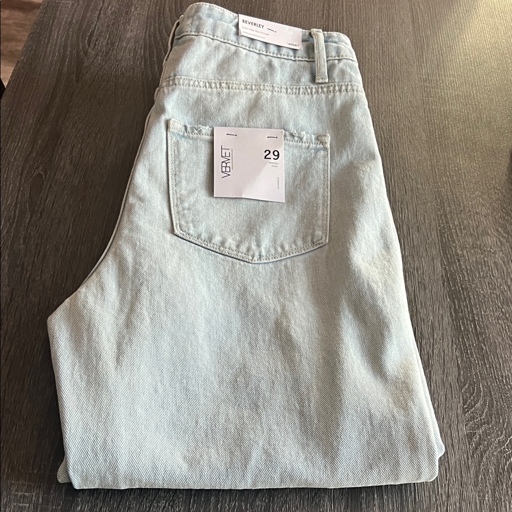Vervet Women's Beverly Straight Leg Jeans - Soft Blue